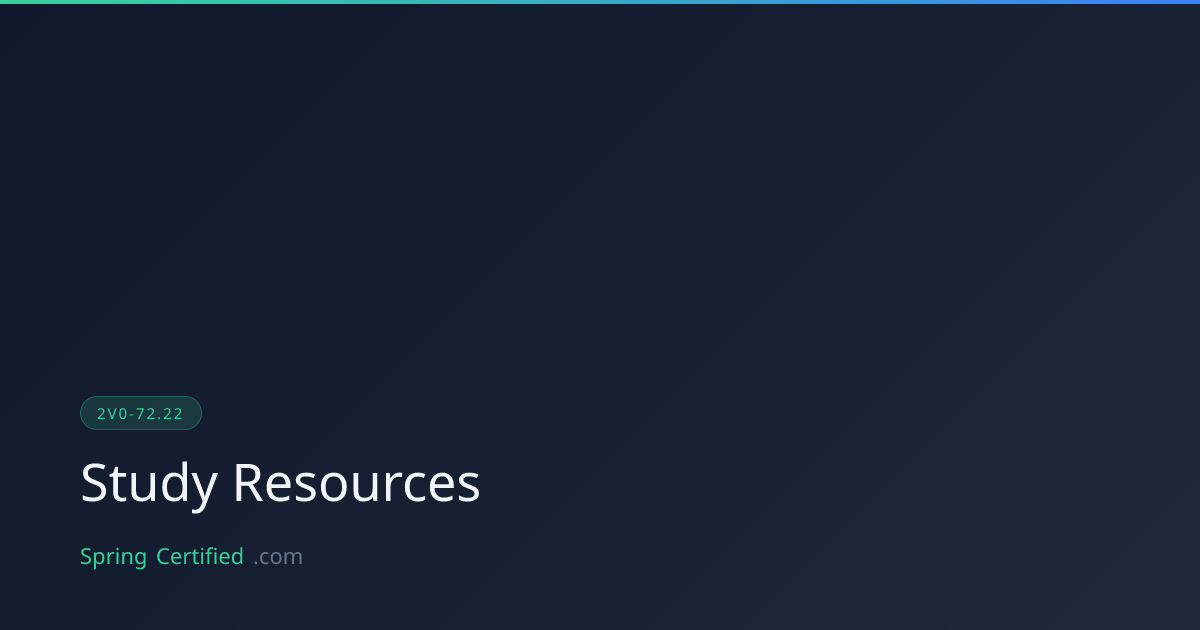 Spring Certification Study Resources | SpringCertified