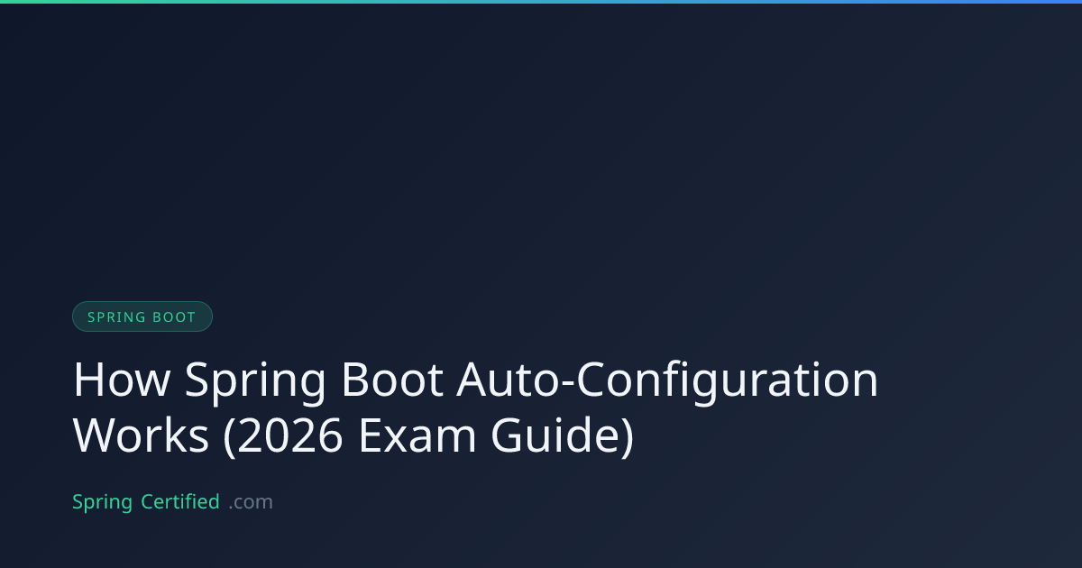 How Spring Boot Auto-Configuration Works (2026 Exam Guide ...